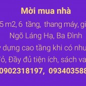 12 tỷ, 45 m2 6 tầng, Láng Hạ -Ngôi nhà mơ ước của bạn đang chờ đợi